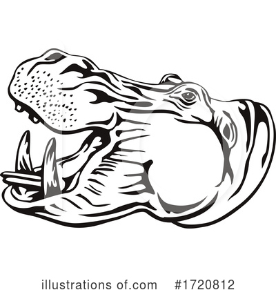 Royalty-Free (RF) Hippopotamus Clipart Illustration by patrimonio - Stock Sample #1720812