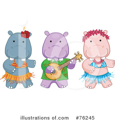Royalty-Free (RF) Hippos Clipart Illustration by BNP Design Studio - Stock Sample #76245