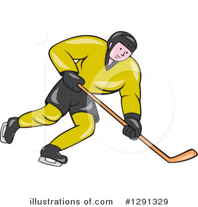 Hockey Player Clipart #1291329 by patrimonio