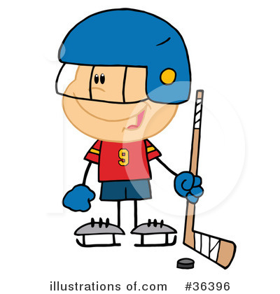 Royalty-Free (RF) Hockey Clipart Illustration by Hit Toon - Stock Sample #36396