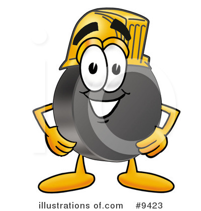 Royalty-Free (RF) Hockey Puck Clipart Illustration by Mascot Junction - Stock Sample #9423