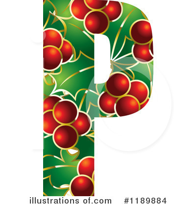 Royalty-Free (RF) Holly Letter Clipart Illustration by Lal Perera - Stock Sample #1189884