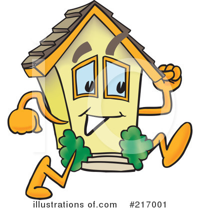 Royalty-Free (RF) Home Mascot Clipart Illustration by Mascot Junction - Stock Sample #217001