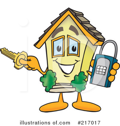 Royalty-Free (RF) Home Mascot Clipart Illustration by Mascot Junction - Stock Sample #217017