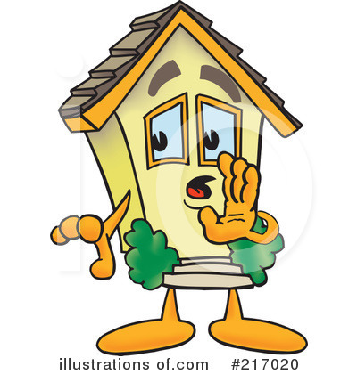 Royalty-Free (RF) Home Mascot Clipart Illustration by Mascot Junction - Stock Sample #217020