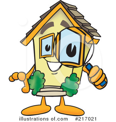 Royalty-Free (RF) Home Mascot Clipart Illustration by Mascot Junction - Stock Sample #217021