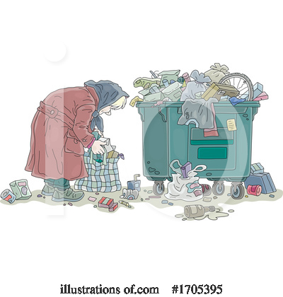 Dumpster Clipart #1705395 by Alex Bannykh