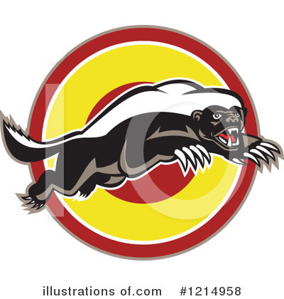 Royalty-Free (RF) Honey Badger Clipart Illustration by patrimonio - Stock Sample #1214958