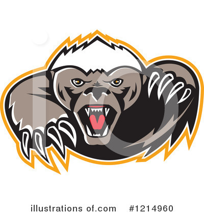 Royalty-Free (RF) Honey Badger Clipart Illustration by patrimonio - Stock Sample #1214960