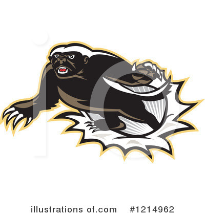 Royalty-Free (RF) Honey Badger Clipart Illustration by patrimonio - Stock Sample #1214962