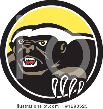Royalty-Free (RF) Honey Badger Clipart Illustration by patrimonio - Stock Sample #1298523