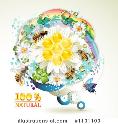 Royalty-Free (RF) Honey Bee Clipart Illustration by merlinul - Stock Sample #1101100