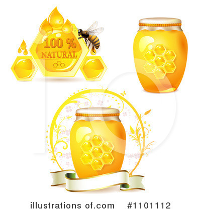 Royalty-Free (RF) Honey Bee Clipart Illustration by merlinul - Stock Sample #1101112