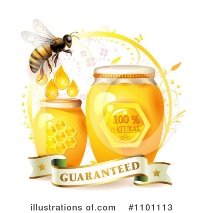 Royalty-Free (RF) Honey Bee Clipart Illustration by merlinul - Stock Sample #1101113