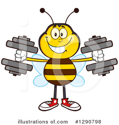 Royalty-Free (RF) Honey Bee Clipart Illustration by Hit Toon - Stock Sample #1290798