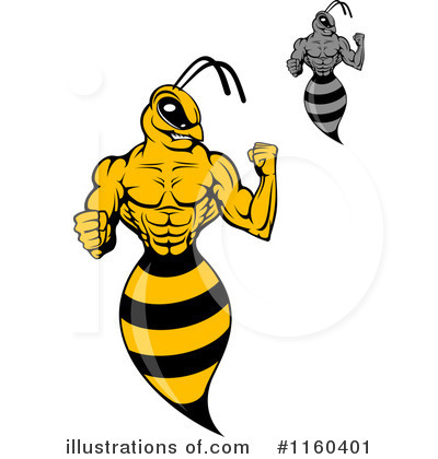 Wasp Clipart #1160401 by Vector Tradition SM