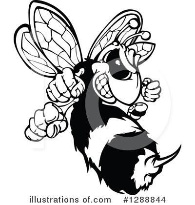 Bee Clipart #1288844 by Chromaco