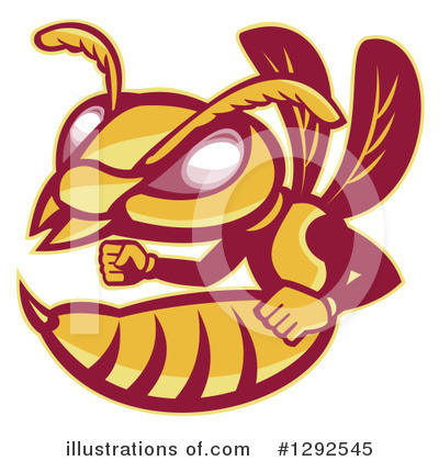 Royalty-Free (RF) Hornet Clipart Illustration by patrimonio - Stock Sample #1292545