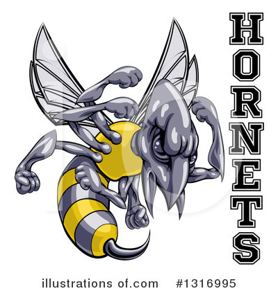 Royalty-Free (RF) Hornet Clipart Illustration by AtStockIllustration - Stock Sample #1316995
