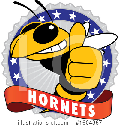 Royalty-Free (RF) Hornet Clipart Illustration by Mascot Junction - Stock Sample #1604367