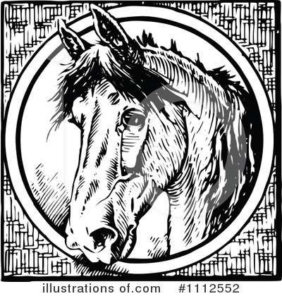 Royalty-Free (RF) Horse Clipart Illustration by Prawny Vintage - Stock Sample #1112552