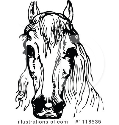 Royalty-Free (RF) Horse Clipart Illustration by Prawny Vintage - Stock Sample #1118535