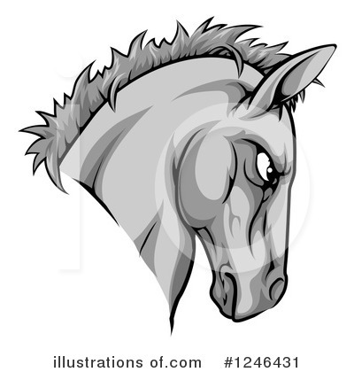 Horses Clipart #1246431 by AtStockIllustration