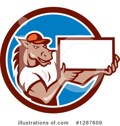 Royalty-Free (RF) Horse Clipart Illustration by patrimonio - Stock Sample #1287609