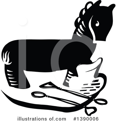 Royalty-Free (RF) Horse Clipart Illustration by Prawny Vintage - Stock Sample #1390006