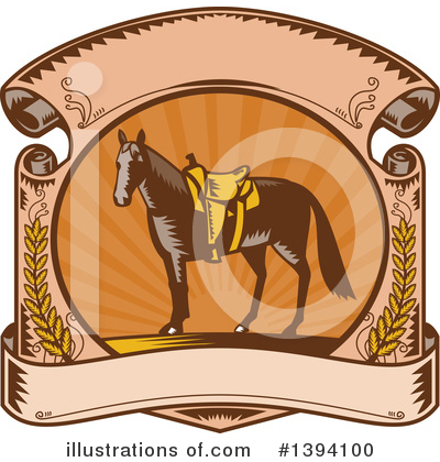 Royalty-Free (RF) Horse Clipart Illustration by patrimonio - Stock Sample #1394100