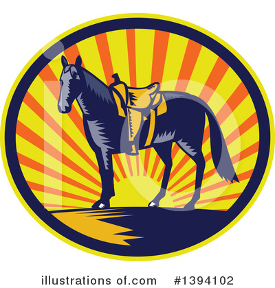 Royalty-Free (RF) Horse Clipart Illustration by patrimonio - Stock Sample #1394102