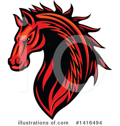 Royalty-Free (RF) Horse Clipart Illustration by Vector Tradition SM - Stock Sample #1416494