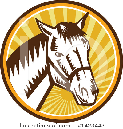 Royalty-Free (RF) Horse Clipart Illustration by patrimonio - Stock Sample #1423443