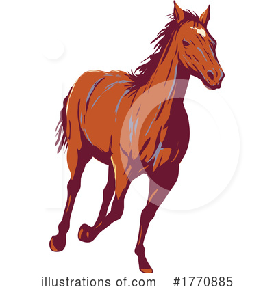 Royalty-Free (RF) Horse Clipart Illustration by patrimonio - Stock Sample #1770885