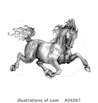 Royalty-Free (RF) Horse Clipart Illustration by C Charley-Franzwa - Stock Sample #34267