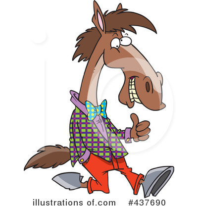 Royalty-Free (RF) Horse Clipart Illustration by toonaday - Stock Sample #437690