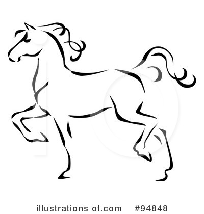Royalty-Free (RF) Horse Clipart Illustration by C Charley-Franzwa - Stock Sample #94848