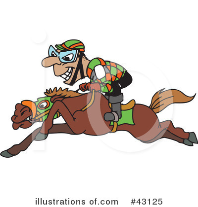 Royalty-Free (RF) Horse Race Clipart Illustration by Dennis Holmes Designs - Stock Sample #43125