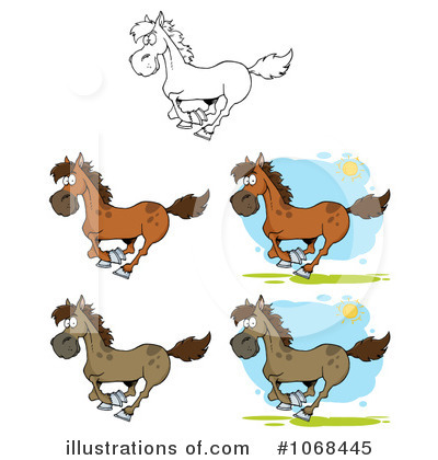 Royalty-Free (RF) Horses Clipart Illustration by Hit Toon - Stock Sample #1068445