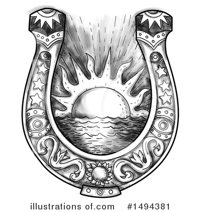 Royalty-Free (RF) Horseshoe Clipart Illustration by patrimonio - Stock Sample #1494381