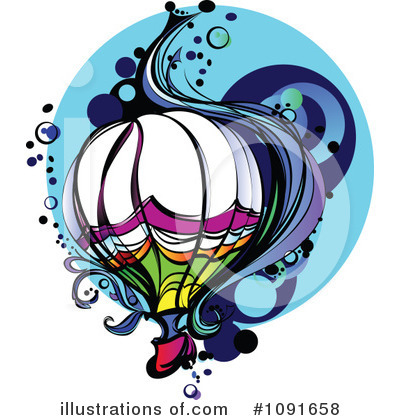 Royalty-Free (RF) Hot Air Balloon Clipart Illustration by Chromaco - Stock Sample #1091658