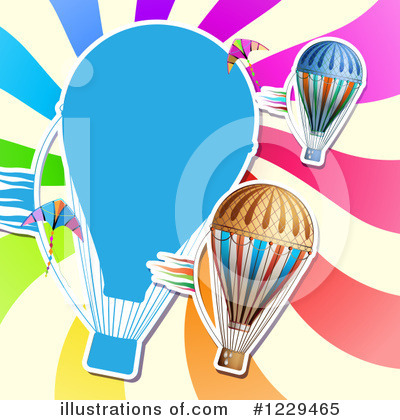 Royalty-Free (RF) Hot Air Balloon Clipart Illustration by merlinul - Stock Sample #1229465