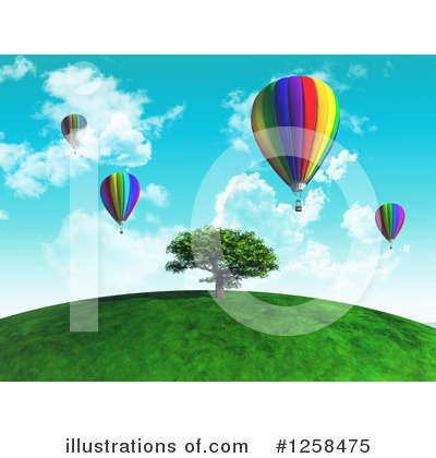 Royalty-Free (RF) Hot Air Balloon Clipart Illustration by KJ Pargeter - Stock Sample #1258475