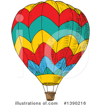 Hot Air Balloons Clipart #1390216 by Vector Tradition SM
