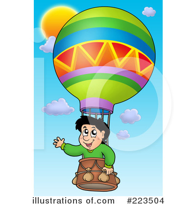Royalty-Free (RF) Hot Air Balloon Clipart Illustration by visekart - Stock Sample #223504