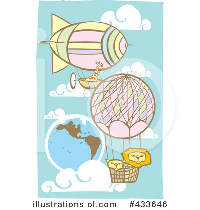 Royalty-Free (RF) Hot Air Balloon Clipart Illustration by xunantunich - Stock Sample #433646