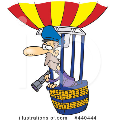 Royalty-Free (RF) Hot Air Balloon Clipart Illustration by toonaday - Stock Sample #440444