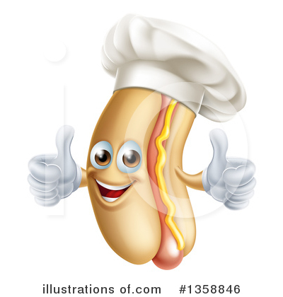 Hot Dogs Clipart #1358846 by AtStockIllustration