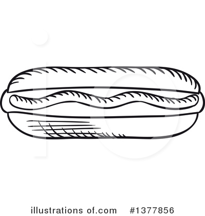 Royalty-Free (RF) Hot Dog Clipart Illustration by Vector Tradition SM - Stock Sample #1377856