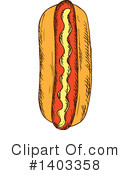 Hot Dog Clipart #1403358 by Vector Tradition SM